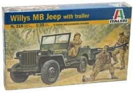 Willys Jeep & Trailer Kit (1/35 Scale) Plastic Military Kit