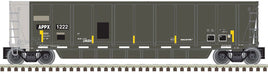 Appalachian Railcar Services #1247 (black, gray; White-Yellow Conspicuity Mark) Coalveyor Bathtub Gondola N Scale