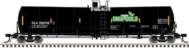 Lake Erie Biofuels TILX #252110 (black, green; Yellow Conspicuity Marks) Trinity 25,500-Gallon Tank Car N Scale