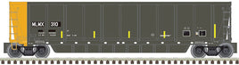 Metal Management #313 (black, yellow; Yellow Conspicuity Marks) Coalveyor Bathtub Gondola N Scale