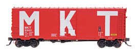 HO 40' PS-1 Boxcars - MKT - Large White MKT on Red