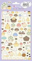 Nekoni Chicken and Mushrooms Puffy Stickers