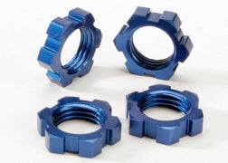 Wheel nuts, Splined, 17mm (Blue-anodized)(4-pack)