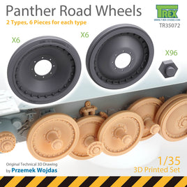 Panther Road Wheels (1/35th Scale) Plastic Military Model Kits