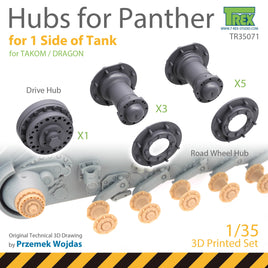 HUBs for Panther (1/35th Scale) Plastic Military Model Kit