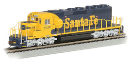 Santa Fe #5020 (Warbonnet; Blue, yellow) HO Scale EMD SD40-2 Locomotive with DCC