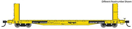 HO 60' Pullman-Standard Bulkhead Flatcar (48' IL) - Ready to Run -- Trailer-Train #92333 (yellow)