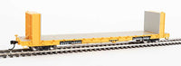 HO 60' Pullman-Standard Bulkhead Flatcar (48' IL) - Ready to Run -- Trailer-Train #92340 (yellow).