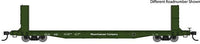 HO 60' Pullman-Standard Bulkhead Flatcar (48' IL) - Ready to Run -- Weyerhauser #1107