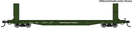 HO 60' Pullman-Standard Bulkhead Flatcar (48' IL) - Ready to Run -- Weyerhauser #1107