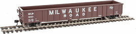 53' Thrall Smooth-Side Gondola - Ready to Run -- Milwaukee Road 92423 (Boxcar Red, Large Lettering, Small Logo)
