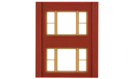 Two-Story Wall Sections with 2 20th Century Windows - Kit
