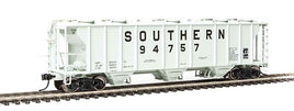 50' Pullman-Standard PS-2 2893 3-Bay Covered Hopper - Ready to Run -- Southern Railway #94757