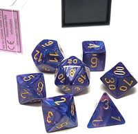 Lustrous Polyhedral Purple/Gold 7-Die Set