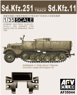 Sd.Kfz.251 Sd.Kfz.11 Early Workable Track Set (1/35 Scale) AFV Club