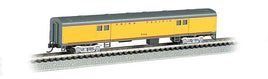 N 72' Smooth-Side Baggage Car - Ready to Run -- Union Pacific (Armour Yellow, gray, red)