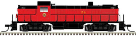 Chicago Great Western Number 54. maroon, black; Lucky Strike Logo. N Scale Alco RS2 DCC equipped