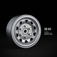 1.9 SR04 Beadlock Wheels (Semigloss silver)(2)