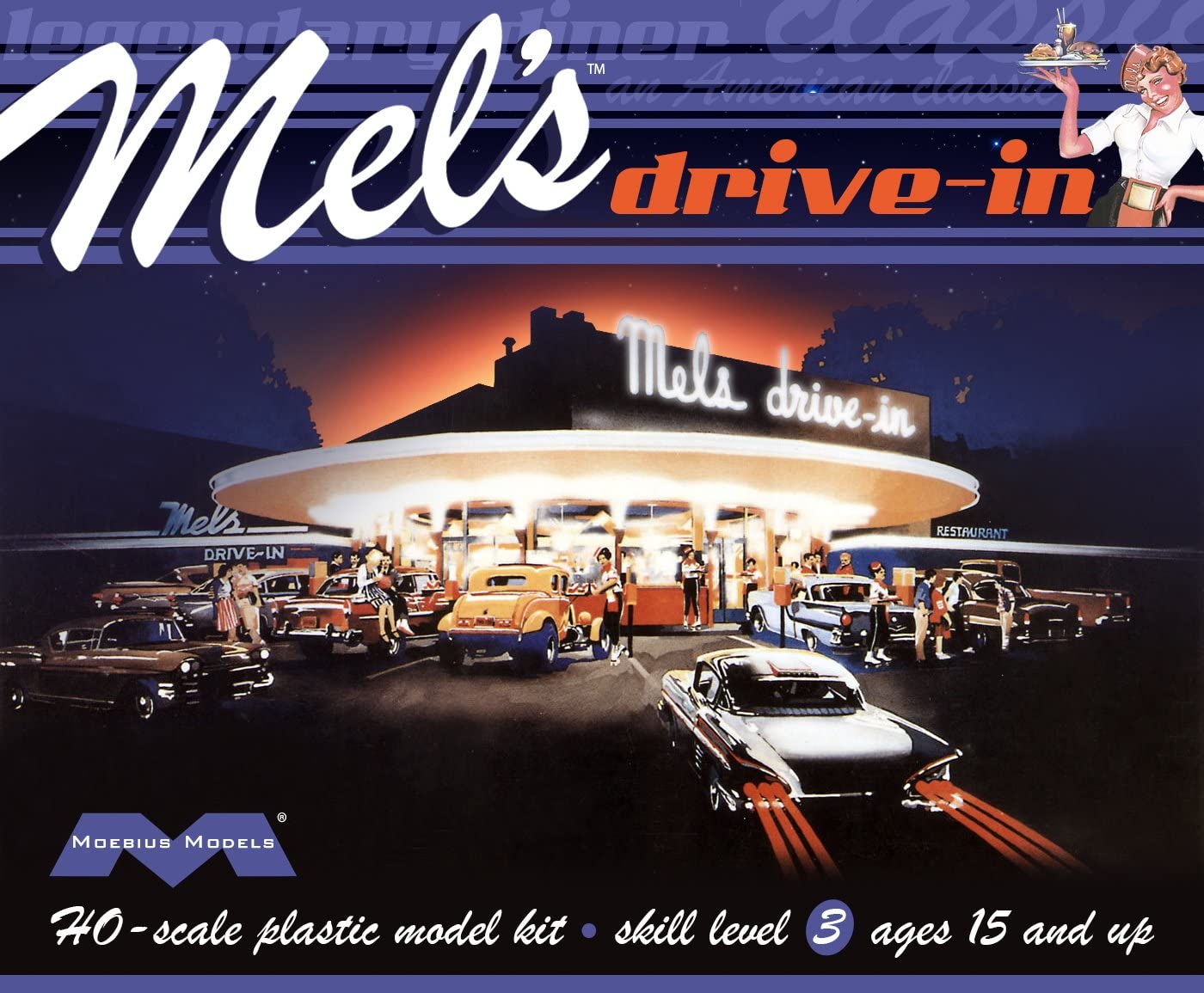 HO Mel's Drive-In (1/87 Scale) Building Model Kit| Eugene Toy & Hobby