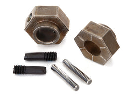 Wheel hubs, 12mm hex (2) / stub axle pins (2) (steel)