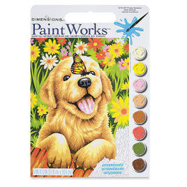 Puppy Gardener Paint by Numbers