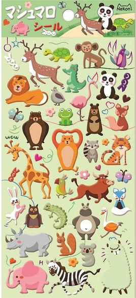 Wild Life Animal Puffy Stickers