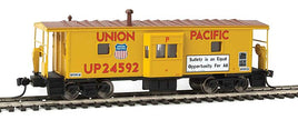 International Bay Window Caboose - Ready to Run -- Union Pacific(R) 24592 (Armour Yellow, red; Safety Slogan)