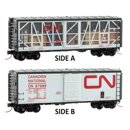 HO Track Cleaning 40' Boxcar, Removable Dry Pad - Ready to Run - Silver Series -- Canadian National 87989 (Impact Car, printed interior, red Noodle Logo)