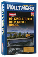 90' Single-Track Railroad Deck Girder Bridge -- Kit - 12-7/16 x 1-3/16 x 1-3/16" 31.5 x 3.0 x 3.0cm