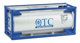 Santa Fe 20' Tank Container (white, blue) - Kit HO Scale