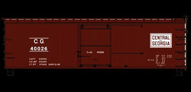 Double-Sheathed Wood Boxcar Steel Roof Ends Fishbelly Kit Central of Georgia Boxcar (HO Scale)