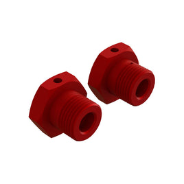 Arrma Aluminum Wheel Hex 17mm Red (2 Pack) ARA310904