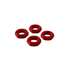 Arrma Aluminum Wheel Nut 17mm Red (4 Pack) ARA310906