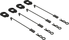 Body Clip Retainers 1/5 Scale (Black, 4)