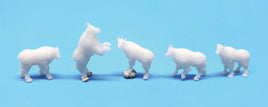 HO Scale Mountain Goat Pack 5 Pack