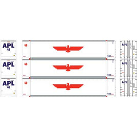 HO RTR 48' Container, APL (3)