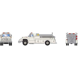 Ford F-850 Fire Truck, White HO Scale RTR