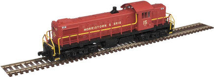 Morristown and Erie Number 15. red and yellow. Alco RS1