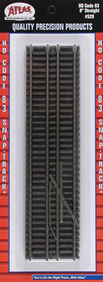 9" Straight SnapTrack (6) Code 83 HO Scale