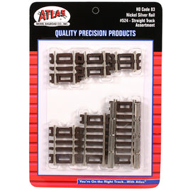 Straight Track Assortment Code 83 HO Scale ATL524