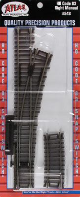 Man Right Hand Snap Switch Code 83 HO Scale ATL543