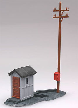 Telephone Shanty and Pole Kit HO Scale