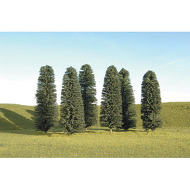 Cedar Trees 5 - 6" Tall (6) SceneScapes HO Scale