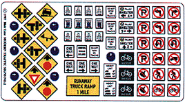 Modern Traffic Highway Signs 1971-Present (Full Color) HO Scale