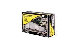 Retaining Walls (6 Pack) Unpainted Hydrocal Castings Concrete