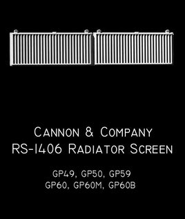 Radiator Screens GP50 & GP60 Locomotives