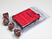 Translucent: Smoke/ Red D10 Dice (Sold Individually)
