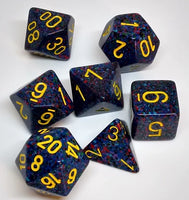 Speckled Polyhedral Twilight/Yellow 7-Die Set