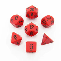 Opaque Polyhedral Red/Black 7-Die Set