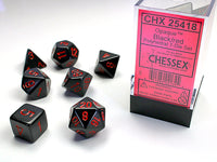 Opaque Polyhedral Black/Red 7-Die Set